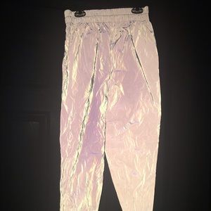 Reflective Swishy Material Sweatpants!